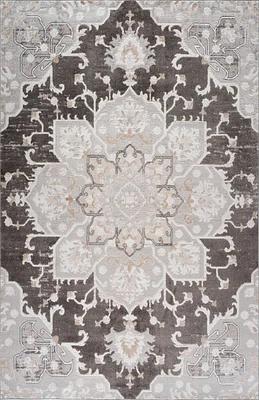 Siena Grey Abstract Modern Area Rug