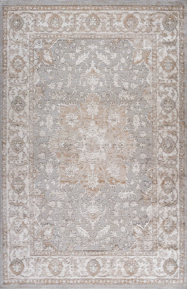 Siena Soft Touch White Floral Rug