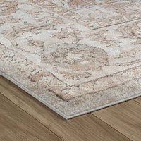 Siena Soft Touch White Floral Rug
