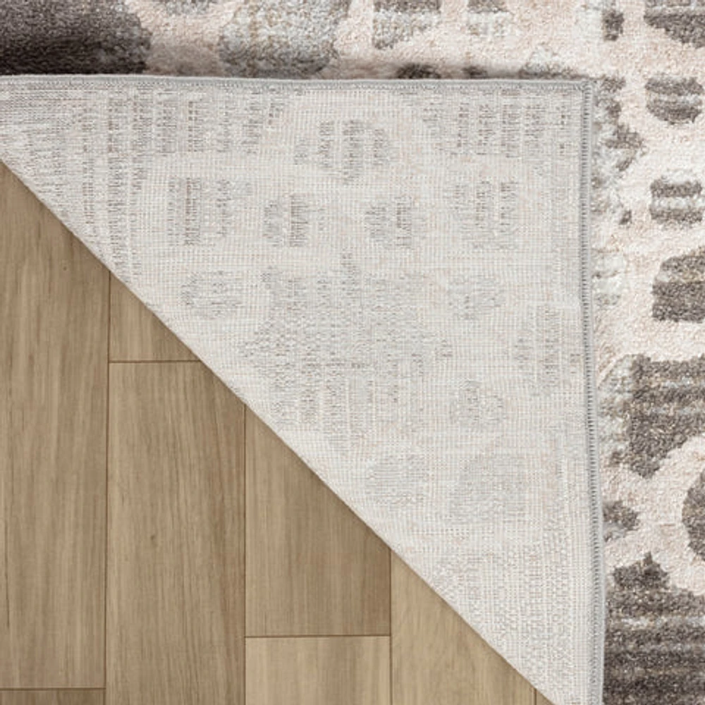 Siena White Woven Diamond Pattern Area Rug