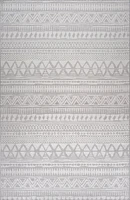 Siena White Geometric Luxe Area Rug