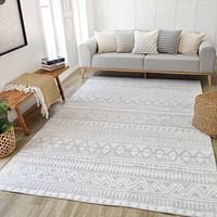 Siena White Geometric Luxe Area Rug