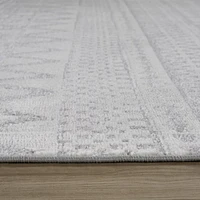 Siena White Geometric Luxe Area Rug