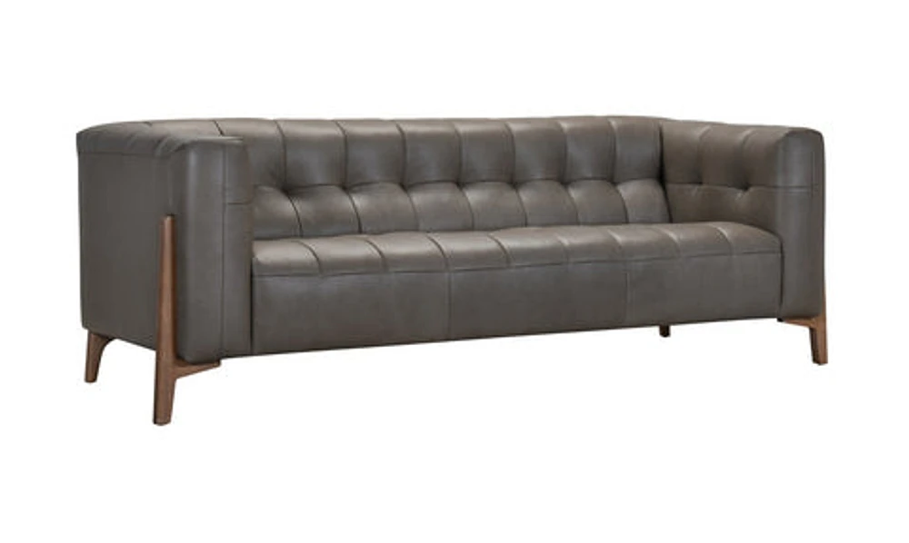 Cascade Leather Sofa - Dark Grey