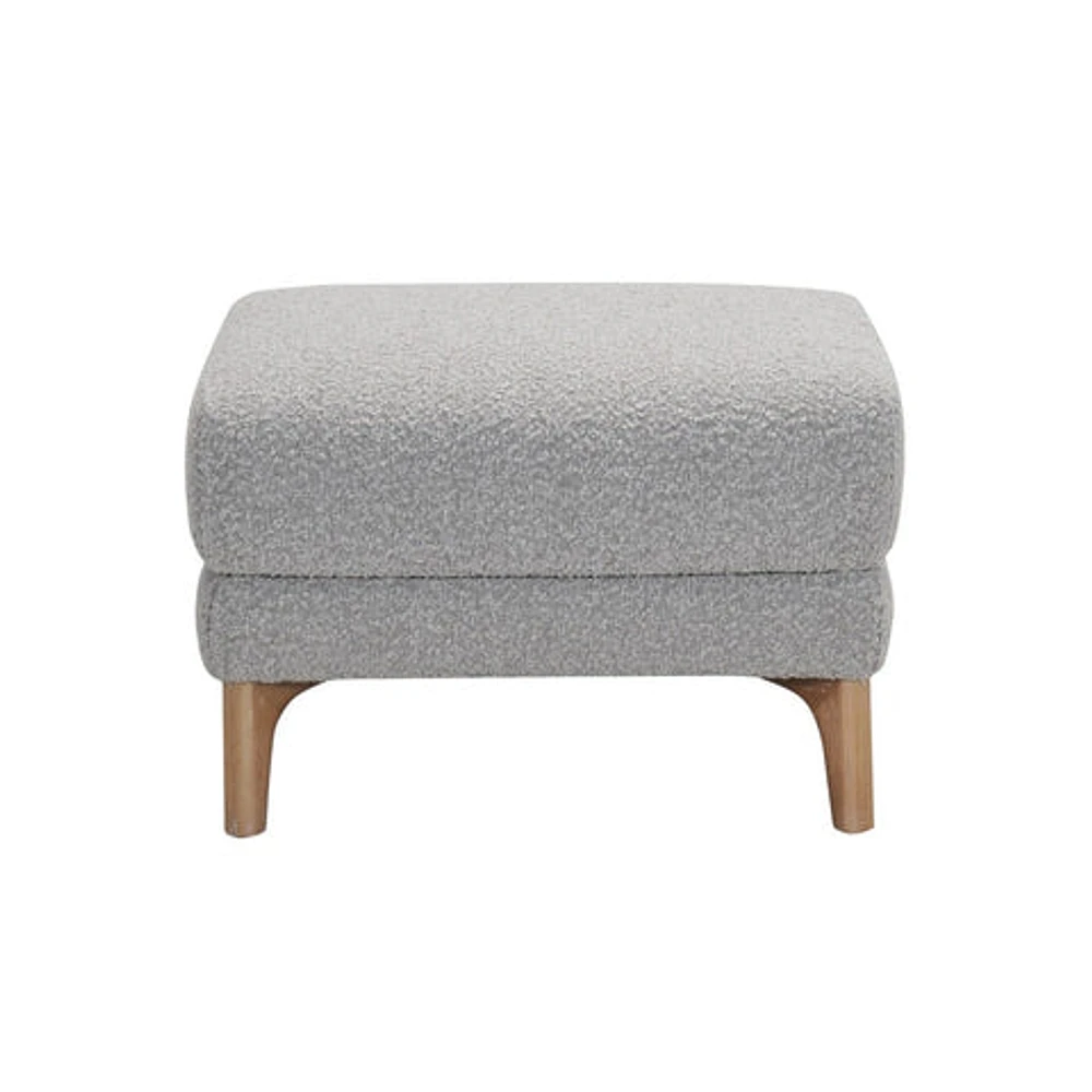 Tashi Boucle Ottoman - Grey