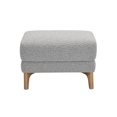 Tashi Boucle Ottoman - Grey