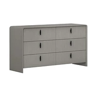 Yulie 6 Drawer Double Dresser - Glossy White