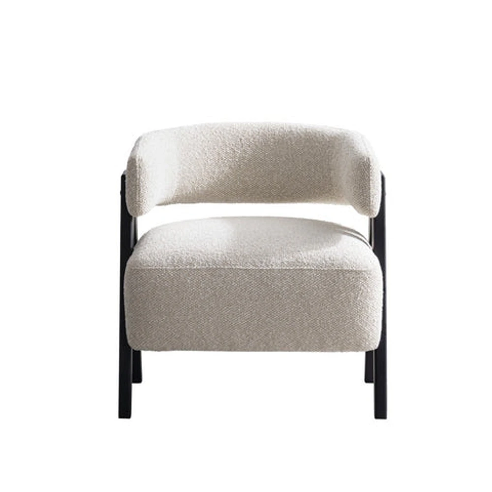 Rocio Boucle Fabric Arm Accent Chair