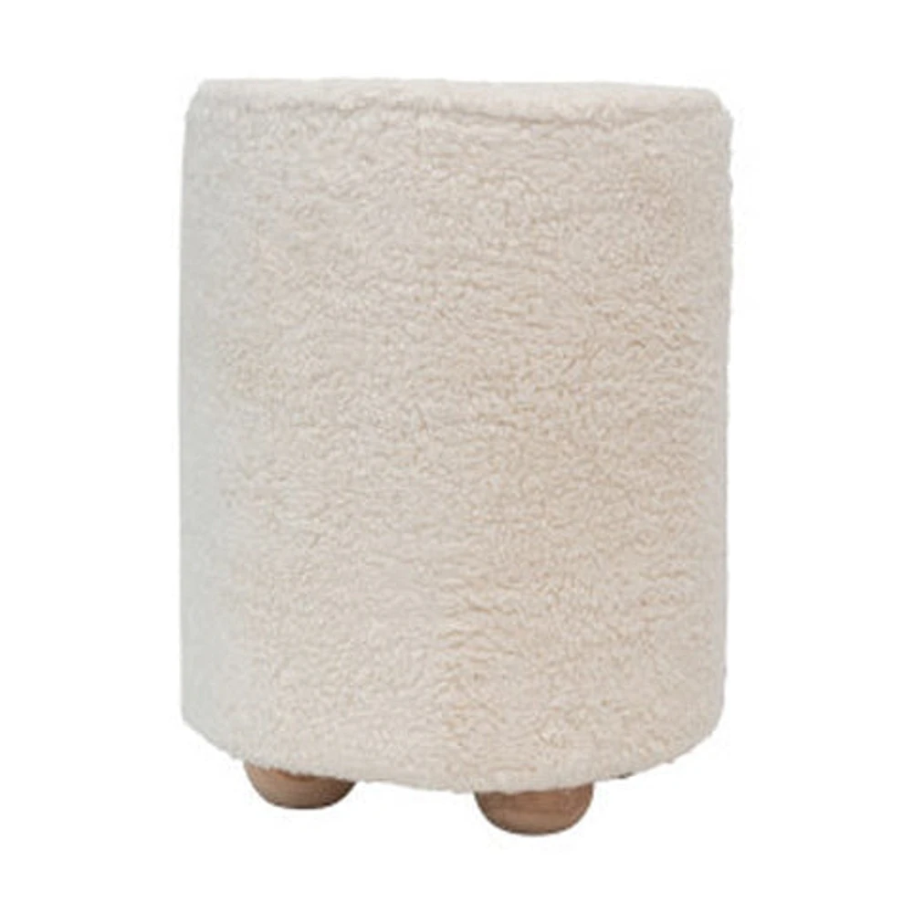 Boucl Upholstered Pouf