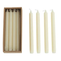 10"H Unscented Taper Candles In Box, Set of 12 (Approximate Burn Time