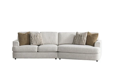 Colette 2 PCs Sectional w/4 Pillows