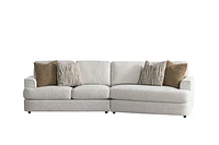Colette 2 PCs Sectional w/4 Pillows