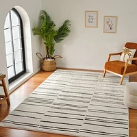 Terra Cream Geometric Trellis Area Rug