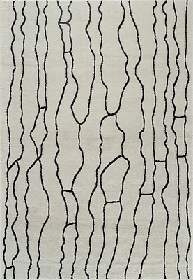 Terra Cream Modern Lattice Area Rug