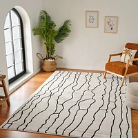 Terra Cream Modern Lattice Area Rug