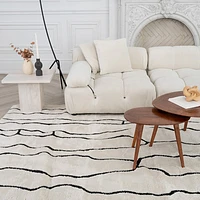 Terra Cream Modern Lattice Area Rug