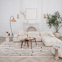 Terra Cream Modern Lattice Area Rug