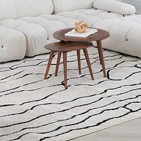 Terra Cream Modern Lattice Area Rug