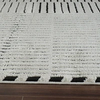 Terra Cream Abstract Striped Area Rug