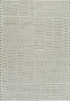 Terra Green Abstract Striped Area Rug