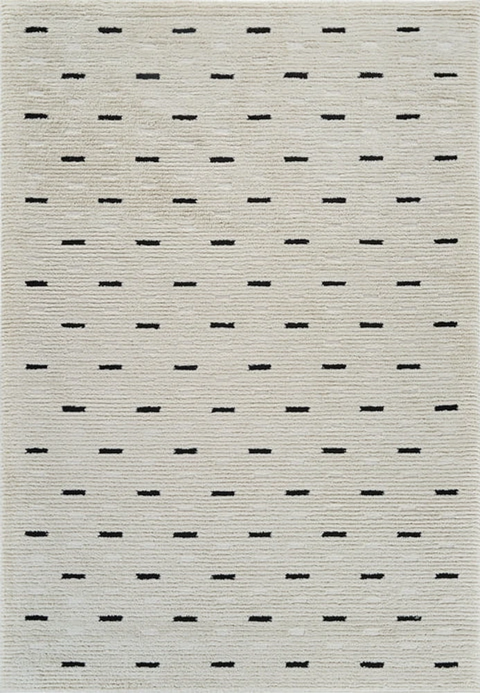 Terra Cream Textured Modern Area Rug