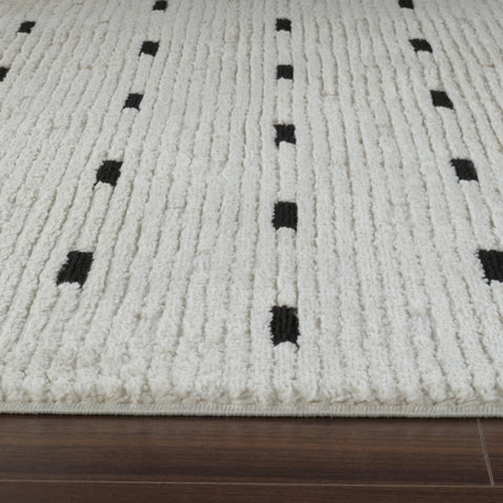 Terra Cream Textured Modern Area Rug