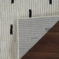 Terra Cream Textured Modern Area Rug