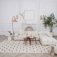Terra Cream Textured Modern Area Rug