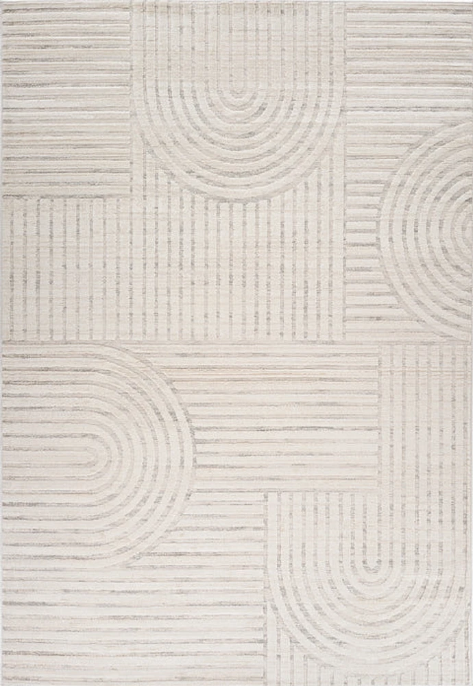 Tulum Beige Geometric Indoor Area Rug