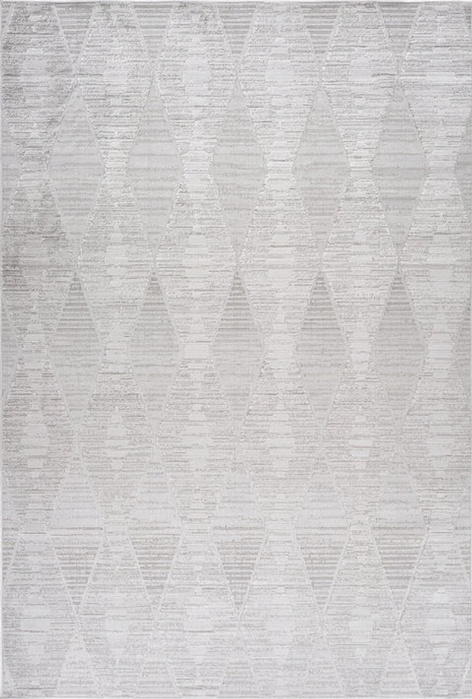Tulum Grey Diamond-Inspired Area Rug