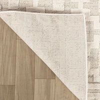 Tulum Beige Abstract Lines Area Rug