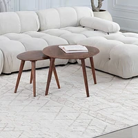 Tulum Beige Textured Moroccan Area Rug