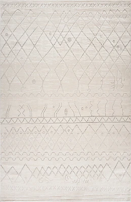 Tulum Beige Textured Moroccan Area Rug
