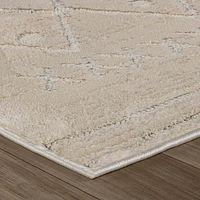 Tulum Beige Textured Moroccan Area Rug