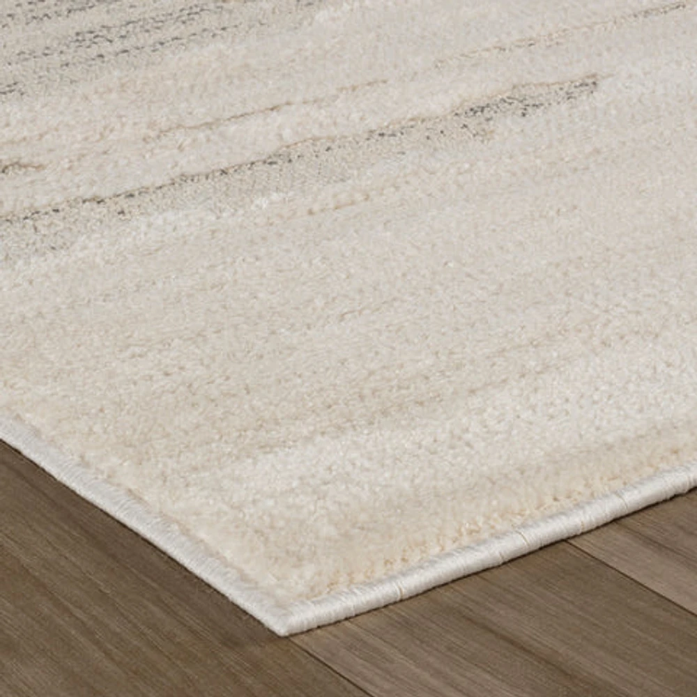 Tulum Beige Tribal Chevron Area Rug