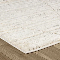 Tulum Beige Boho Diamond Area Rug