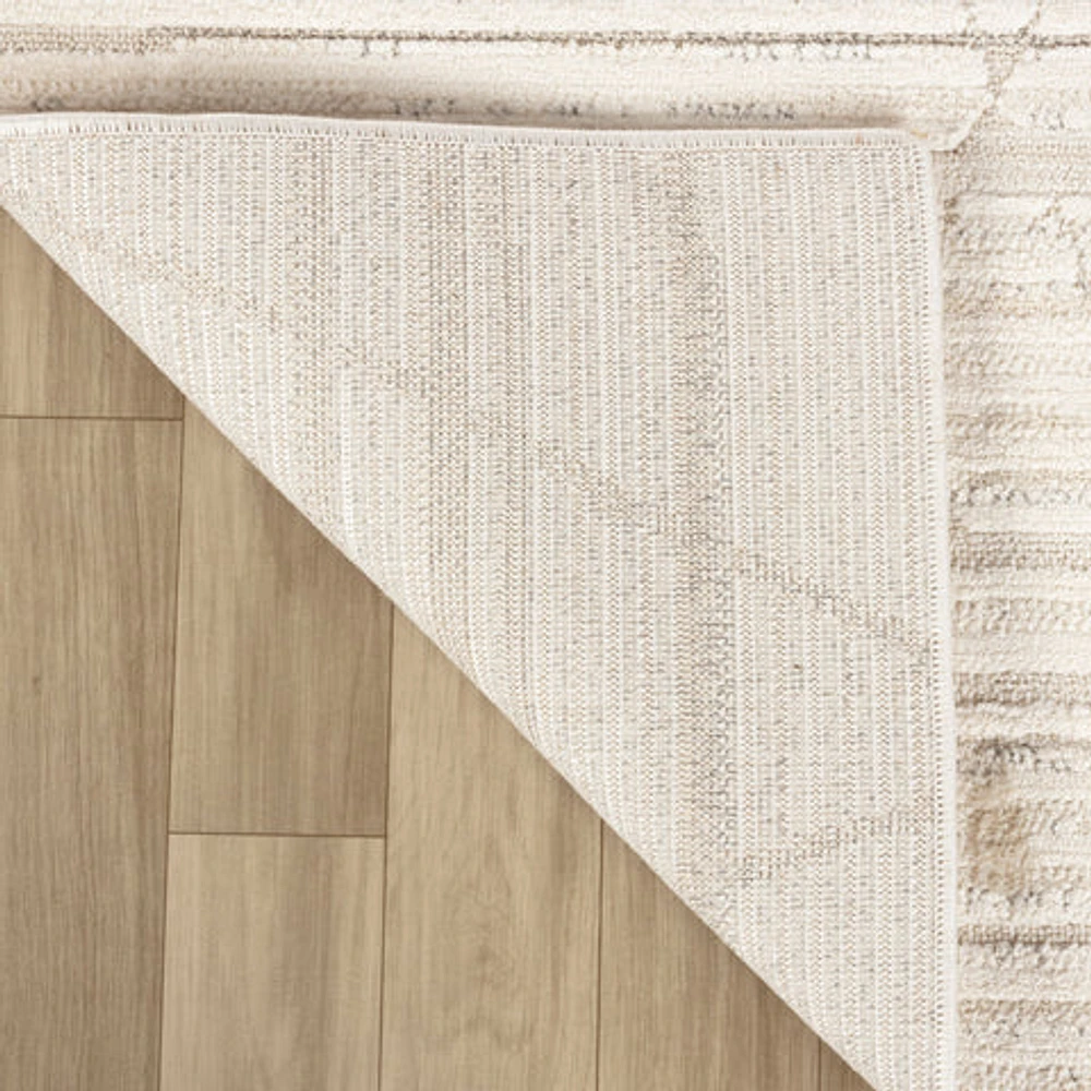 Tulum Beige Boho Diamond Area Rug