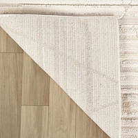 Tulum Beige Boho Diamond Area Rug