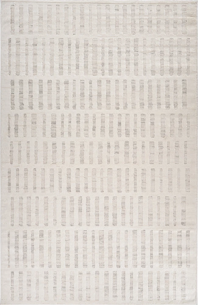 Tulum Beige Linear Modern Area Rug