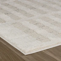 Tulum Beige Linear Modern Area Rug