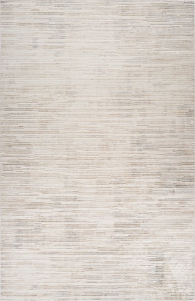 Tulum Beige Minimalist Chevron Area Rug