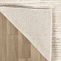 Tulum Beige Minimalist Chevron Area Rug