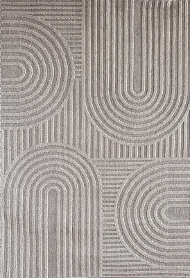 Utopia Grey Geometric Modern Area Rug – 5' x 8'