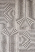 Utopia Grey Geometric Modern Area Rug – 5' x 8'