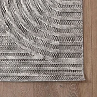 Utopia Grey Geometric Modern Area Rug – 5' x 8'