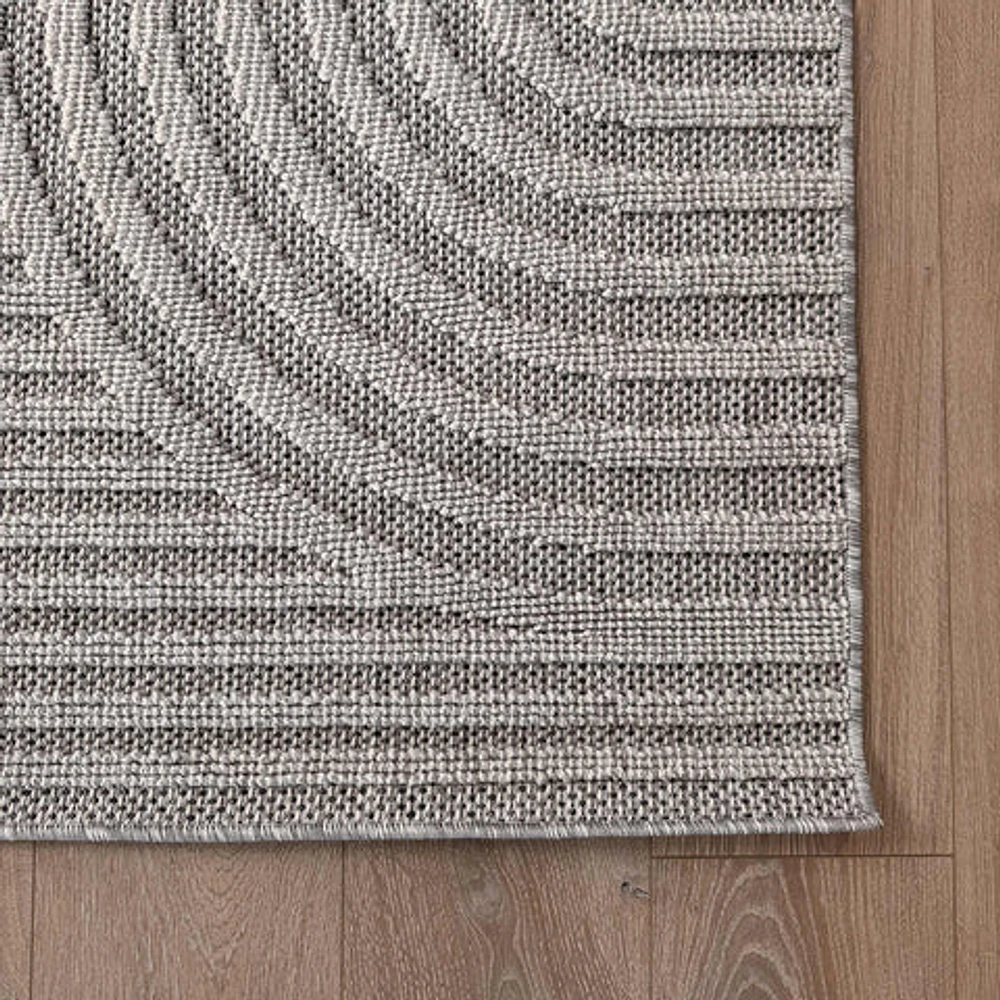 Utopia Grey Modern Wavy Lines Area Rug