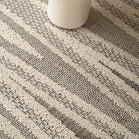 Utopia Grey Distressed Geometric Area Rug