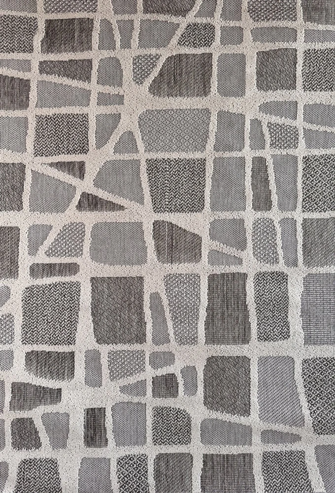 Utopia Grey Abstract Marble Area Rug