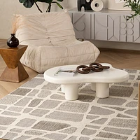 Utopia Grey Abstract Marble Area Rug