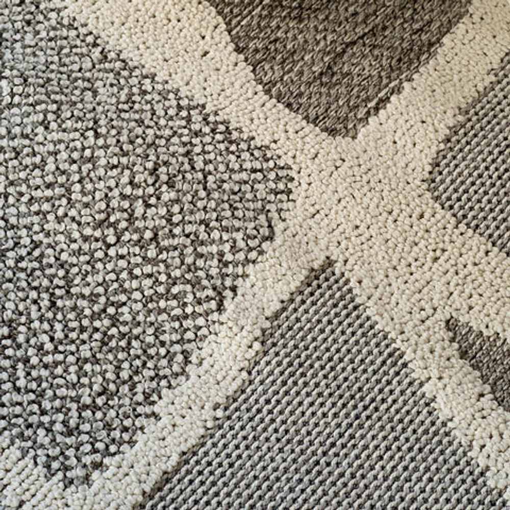 Utopia Grey Abstract Marble Area Rug